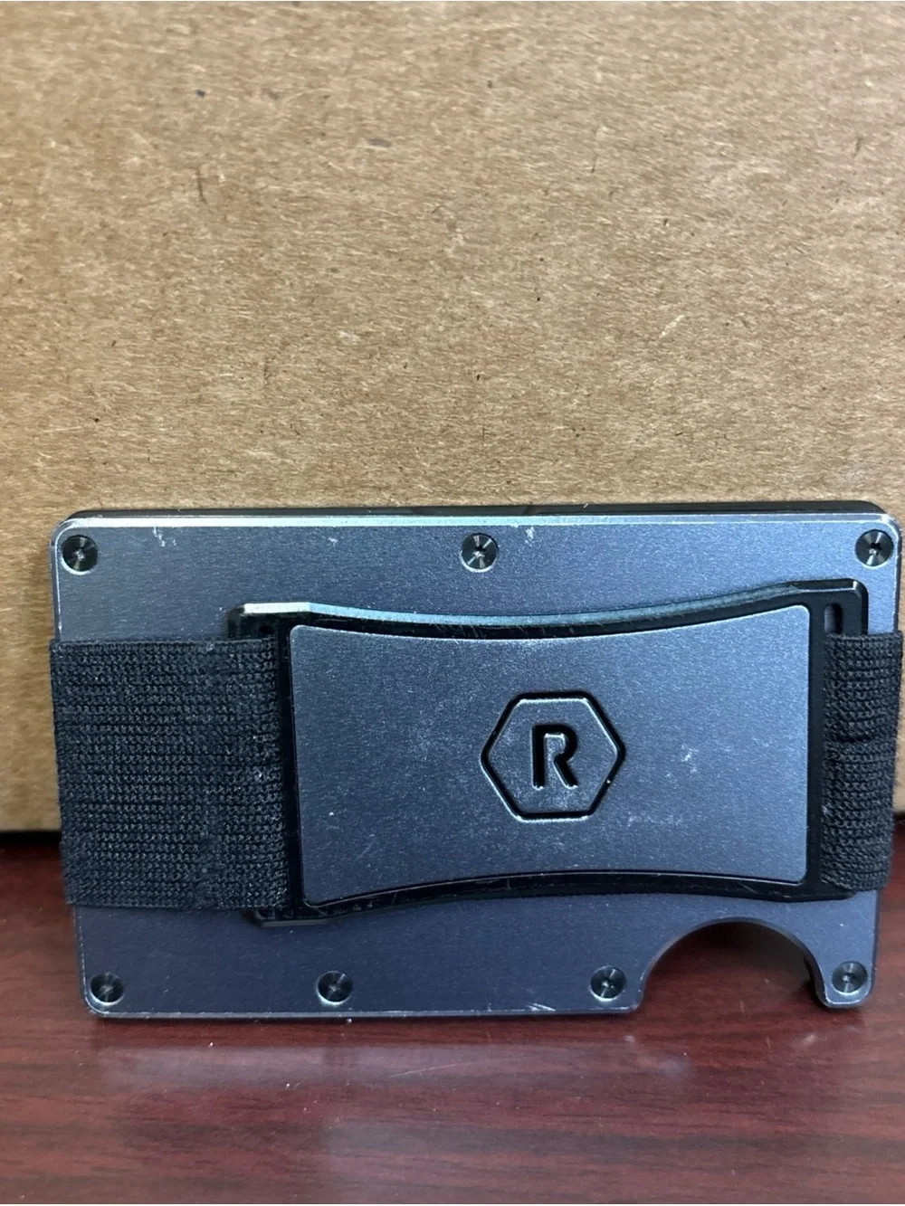 Ridge Wallet RFID Blocking Aluminum Wallet GT Silver Slim Minimalist Cash Strap